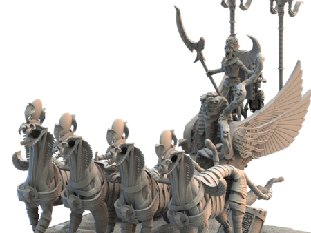 Pharaoh Akhenaten on Sta Chariot