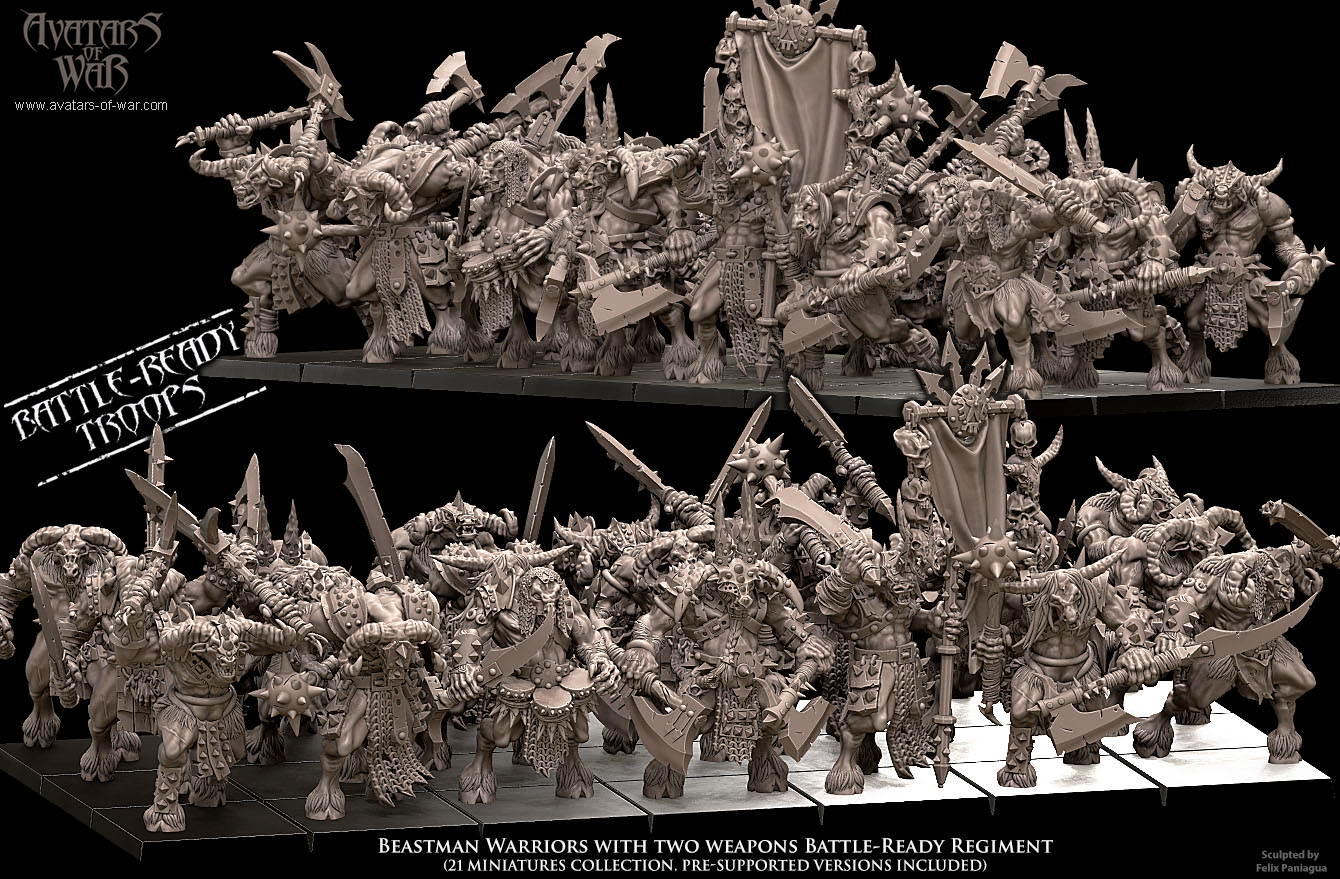 Beastman Warriors with Two Weapons 1