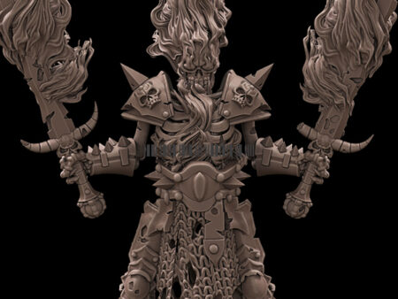 Skeleton Champion Fire Swords